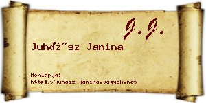 Juhász Janina névjegykártya
