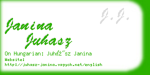 janina juhasz business card